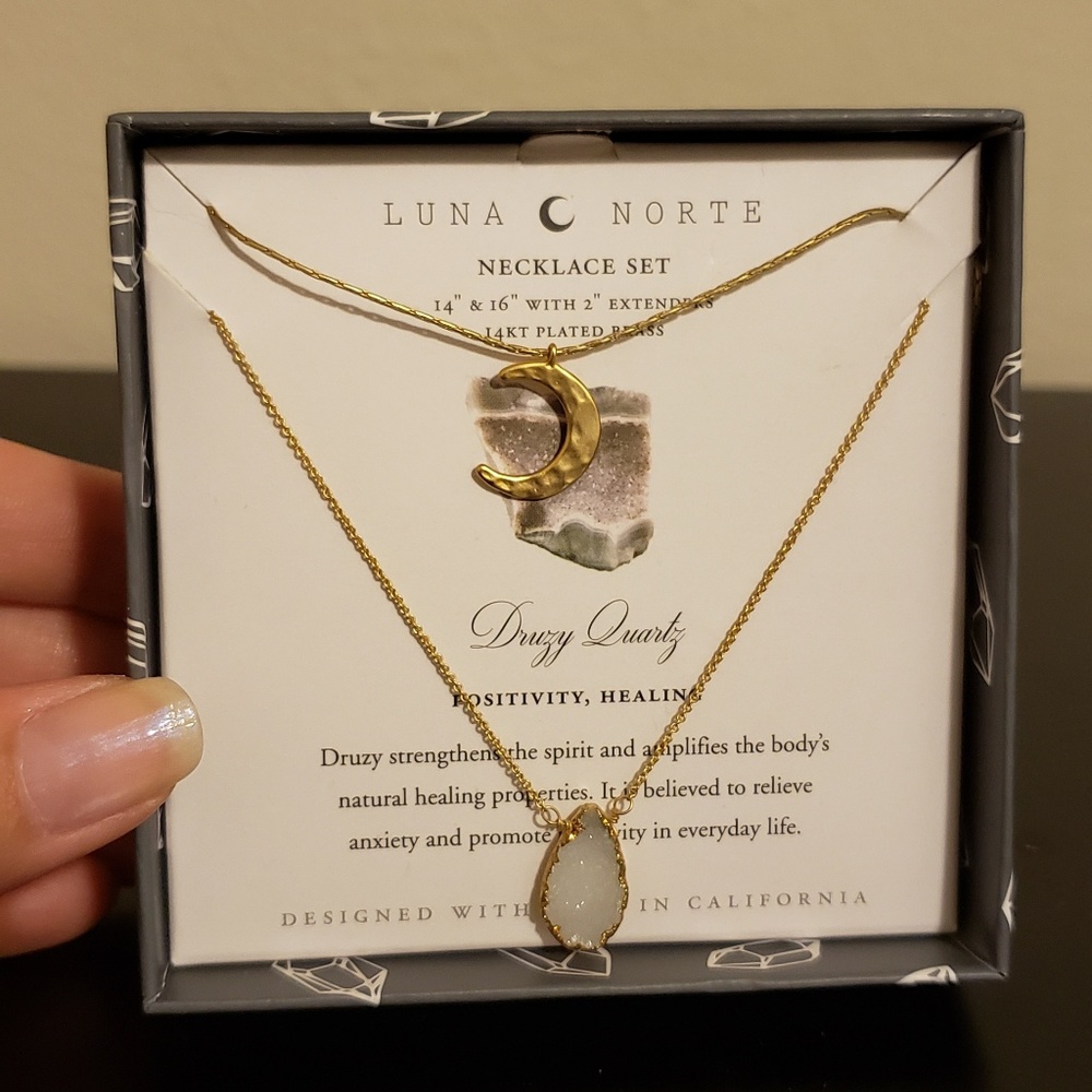 Druzy Necklace Set